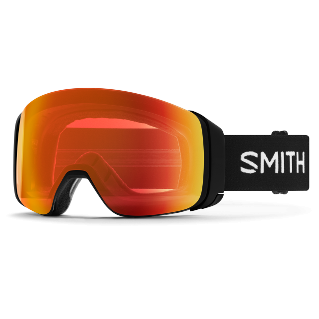 Smith 4D Mag Goggles Black / ChromaPop Everyday Red Mirror Lens