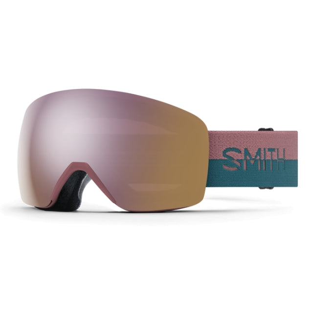 Smith Skyline Goggles Chalk Rose Split + ChromaPop Everyday Rose Gold Mirror