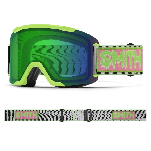 Smith Squad Goggles Slime Static Shag / ChromaPop Everyday Green Mirror