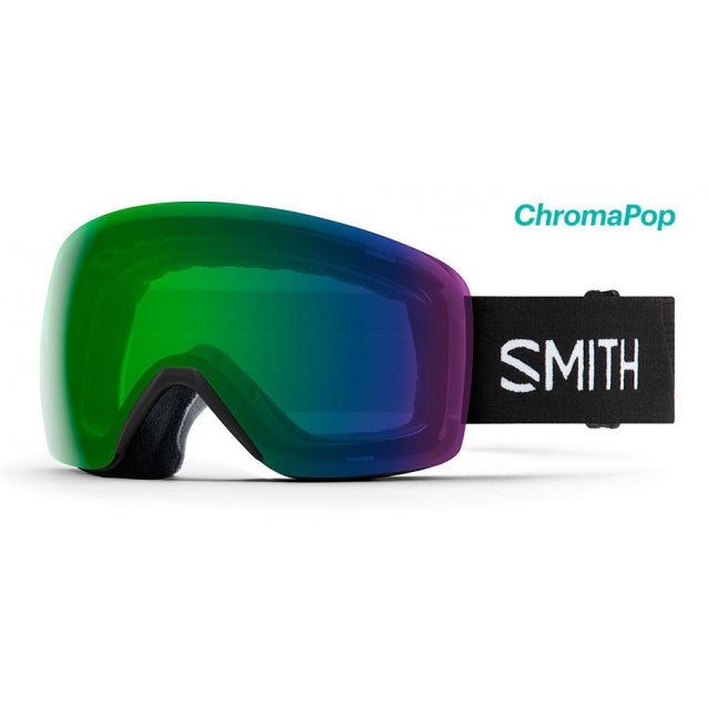 Smith Skyline Goggles Black + ChromaPop Everyday Green Mirror