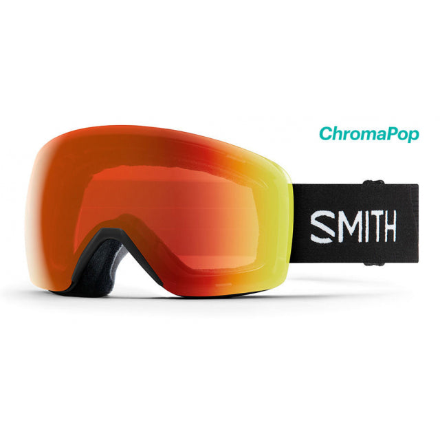 Smith Skyline Goggles Black + ChromaPop Everyday Red Mirror
