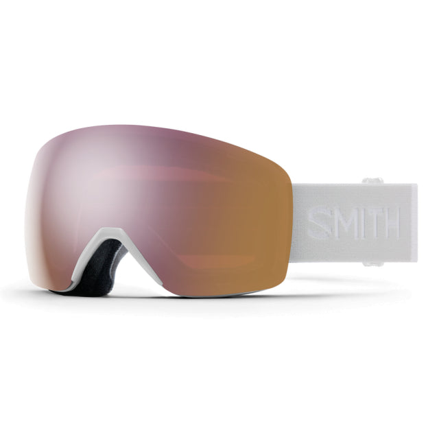 Smith Skyline Goggles White Vapor + ChromaPop Everyday Rose Gold Mirror