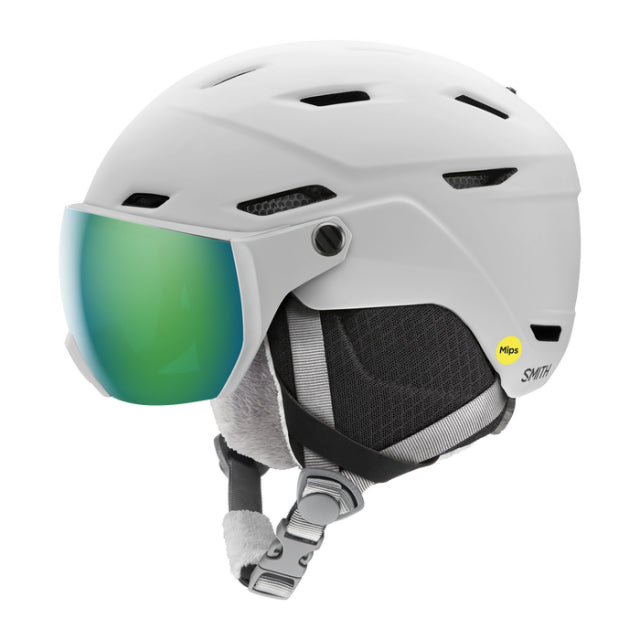 Smith Survey Jr. MIPS Helmet Matte White + Green Mirror