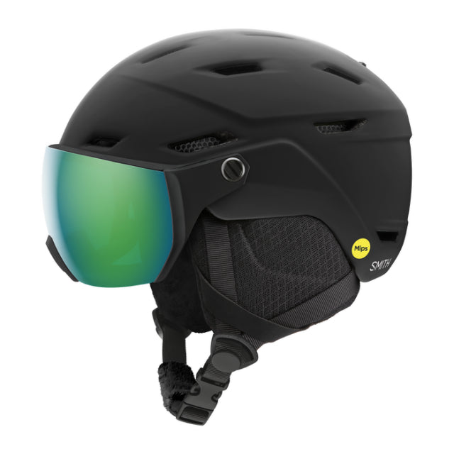 Smith Survey Jr. MIPS Helmet Matte Black + Green Mirror