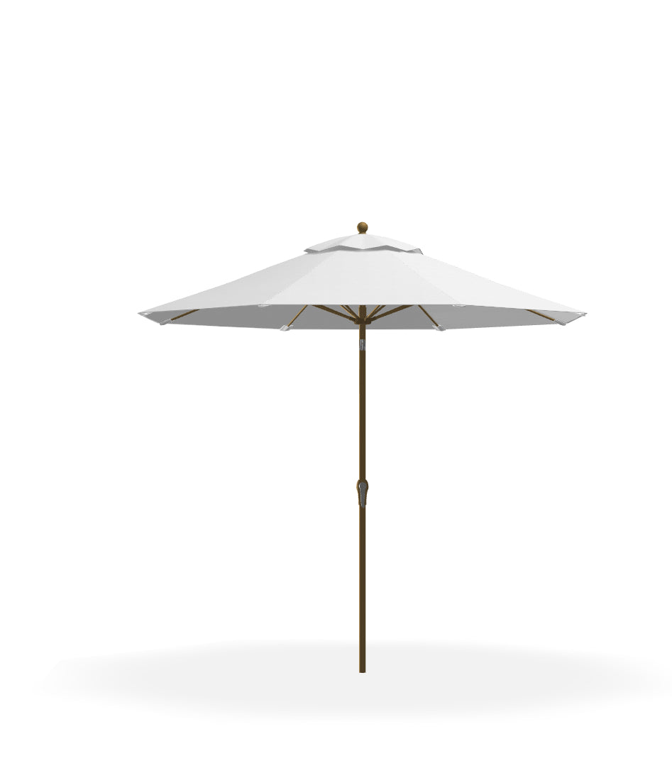 Frankford Umbrellas Monterey 9 Auto Tilt Umbrella Golden Oak / White
