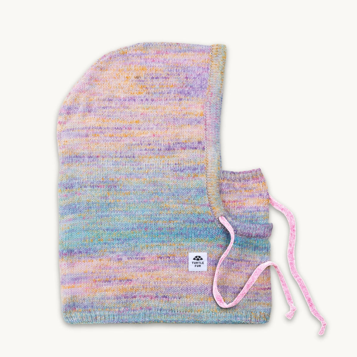 Turtle Fur Kinship Hood in Rainbow