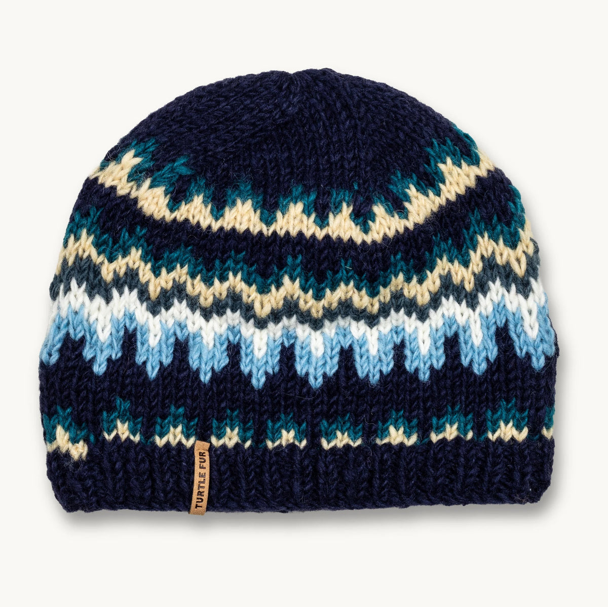 Turtle Fur Nepal Handmade Wool Talia Hat in Navy
