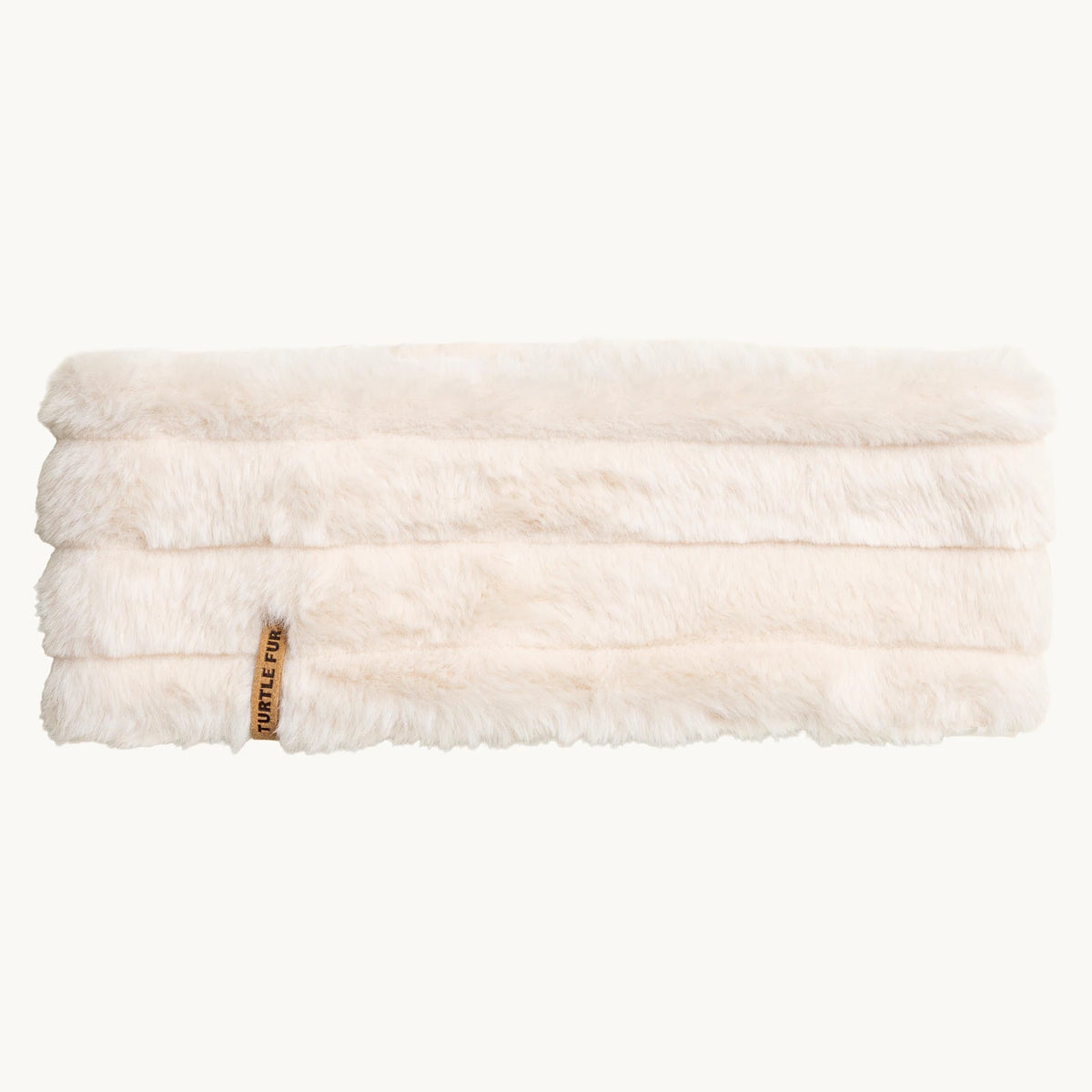 Turtle Fur Faux Fur Adjustable Headband in Cream