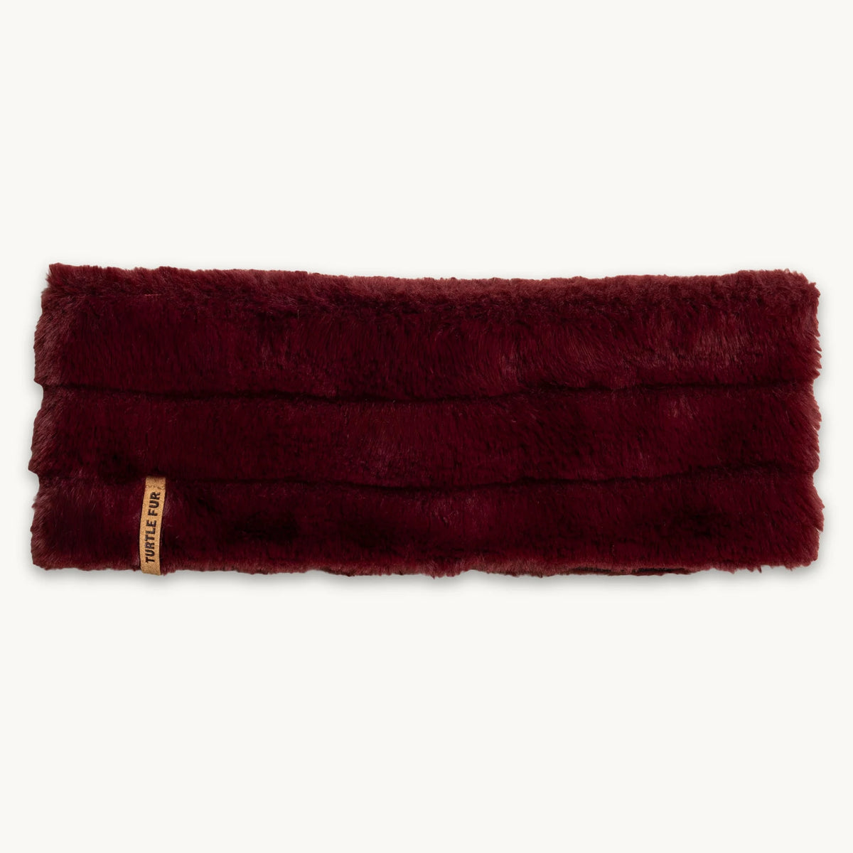 Turtle Fur Faux Fur Adjustable Headband in Wine