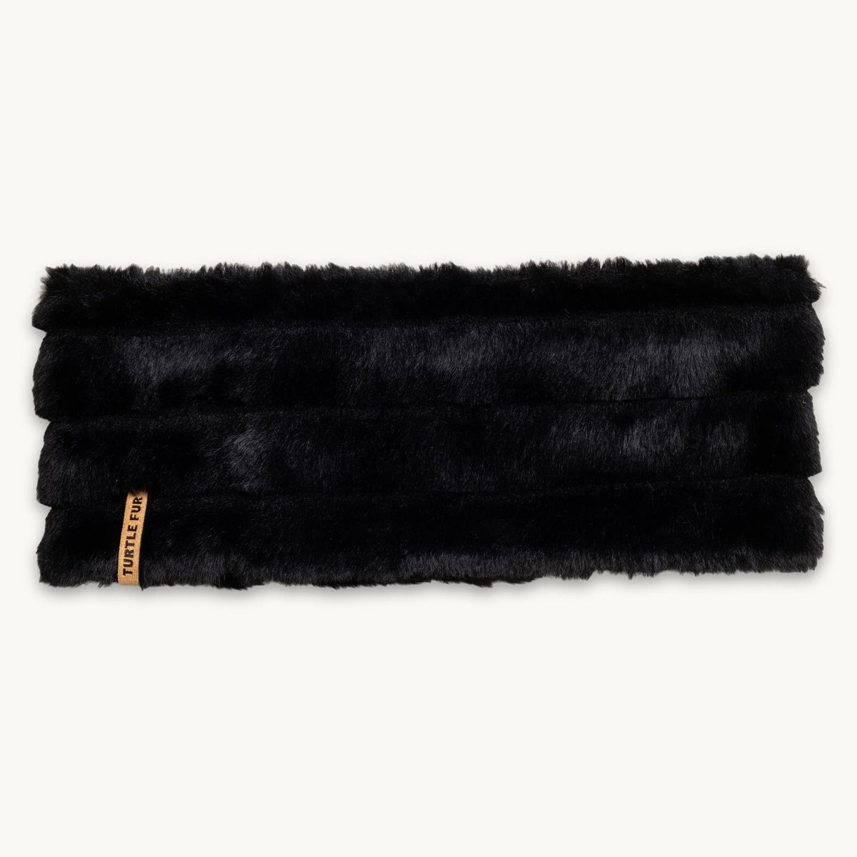Turtle Fur Faux Fur Adjustable Headband in Black