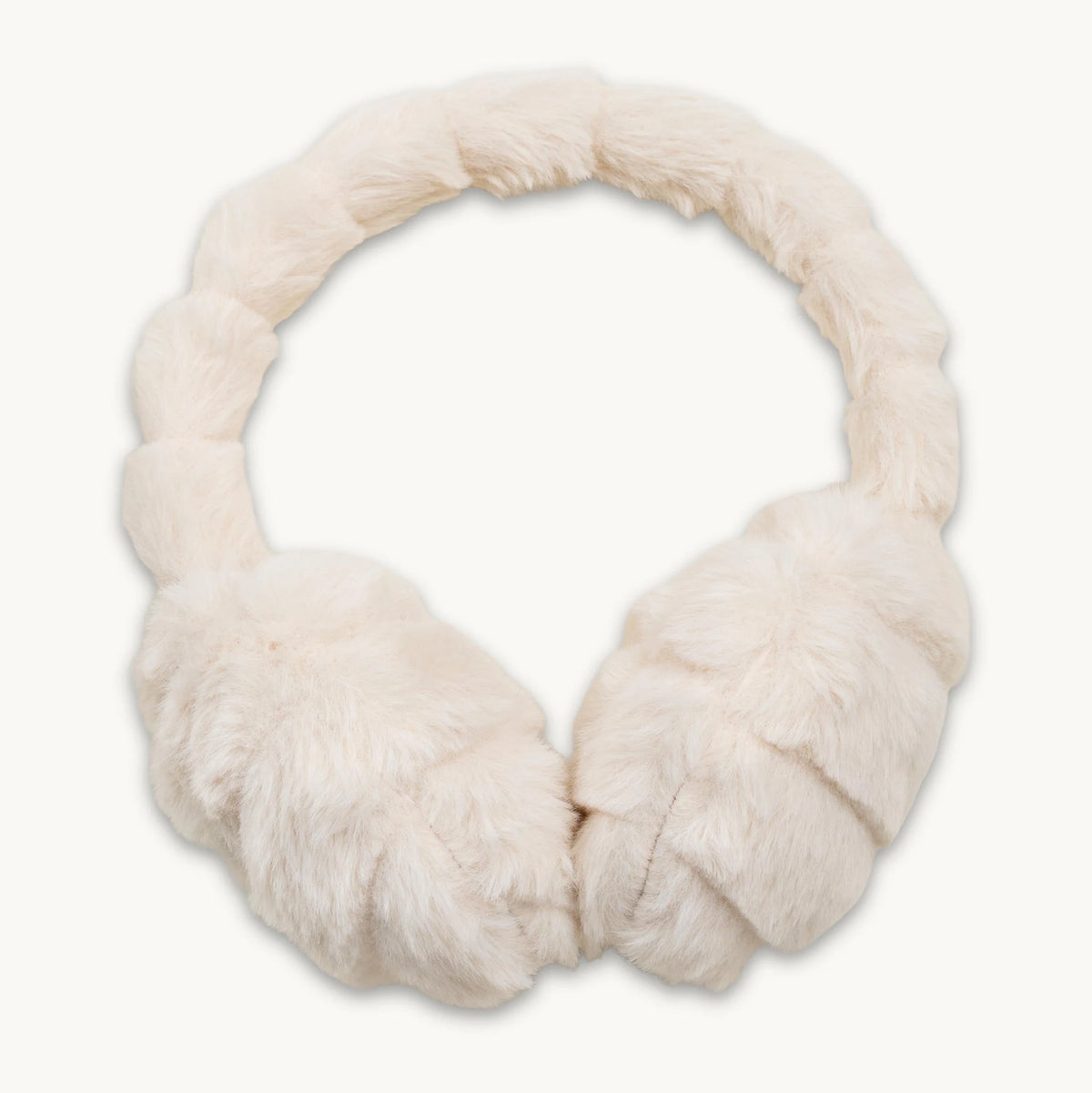 Turtle Fur Faux Fur Ear Muff in Cream
