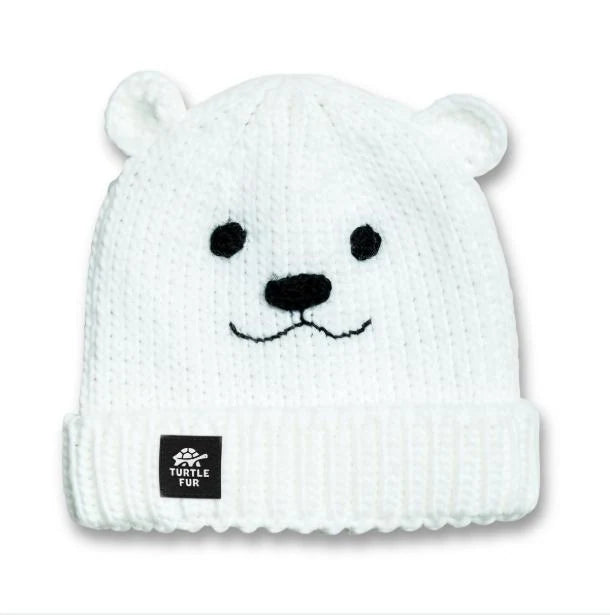 Turtle Fur Kids Critter Hat in White