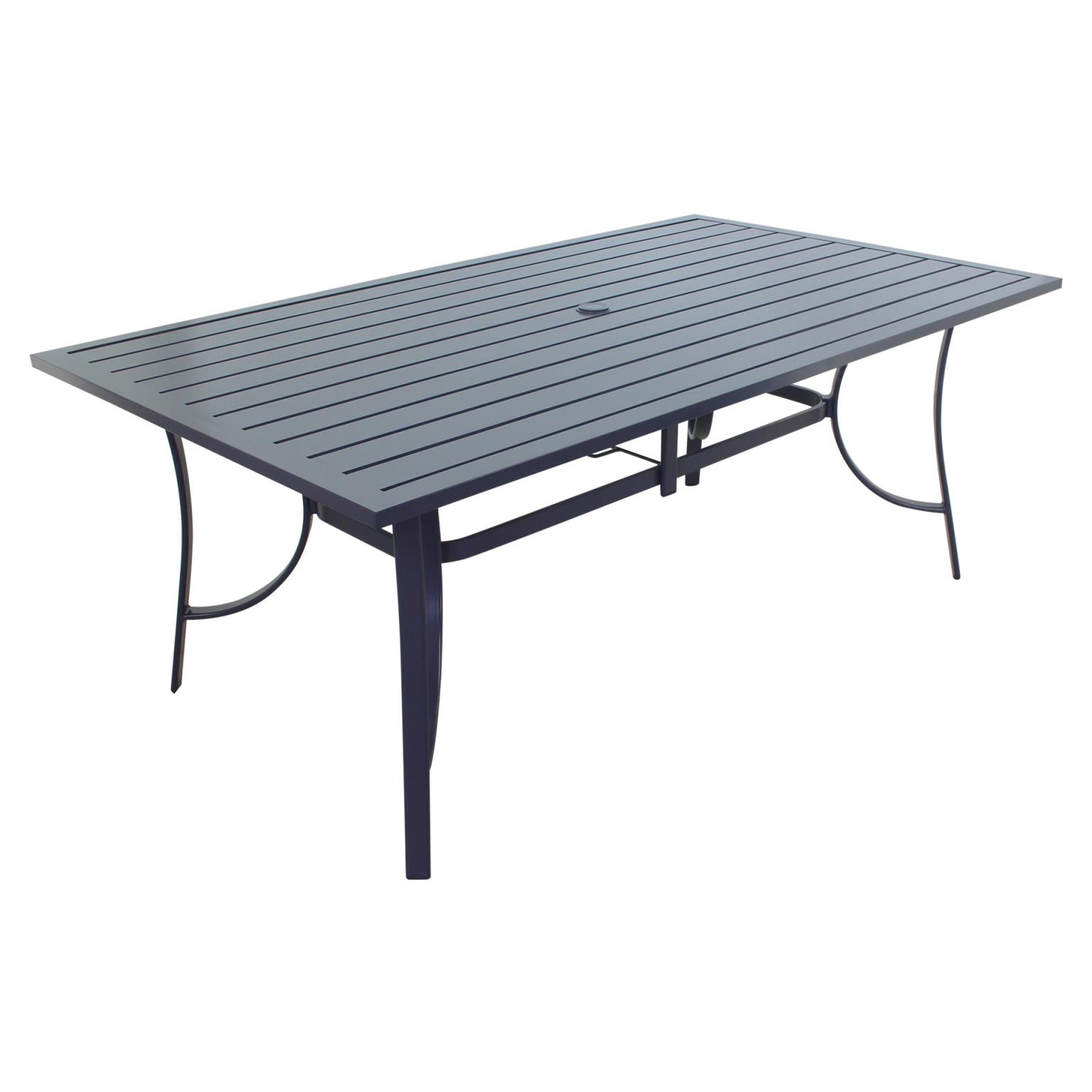 Kingston Cape Cod Dining 42 x 72 Aluminum Slat Dining Table / Gray
