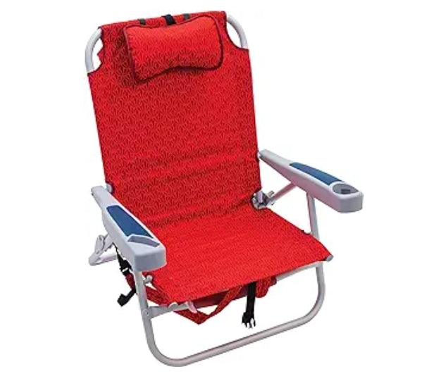 Sun&Fun Backpack Beach Chair w/ Cooler 11 Seat (Aluminum 4 Position Chair)