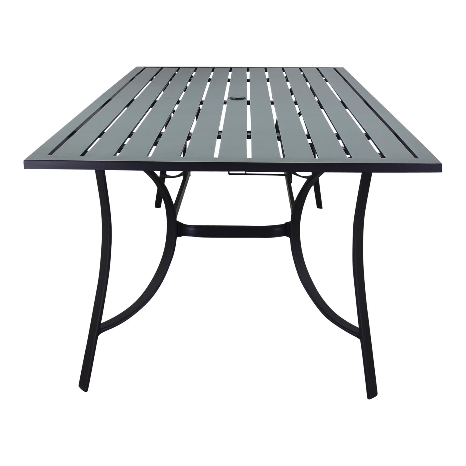 Kingston Cape Cod Dining 42 x 84 Aluminum Slat Dining Table / Java