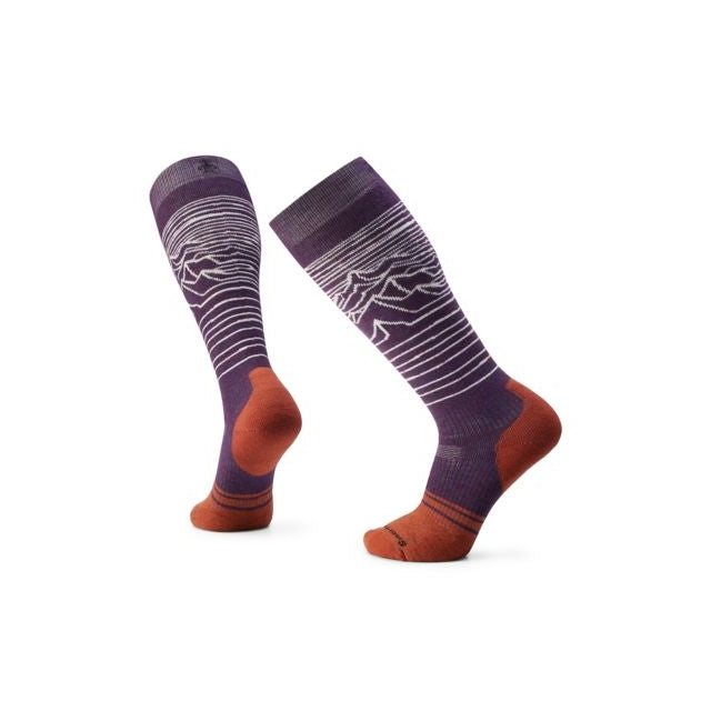Smartwool Snowboard Full Cushion Iguchi Pattern OTC Socks Purple Iris