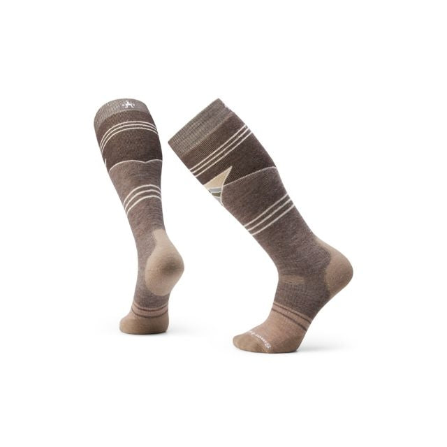 Smartwool Snowboard Full Cushion Mountain Geo Pattern OTC Socks Taupe