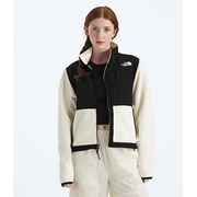 North Face Womens Retro Denali Jacket White Dune/TNF Black
