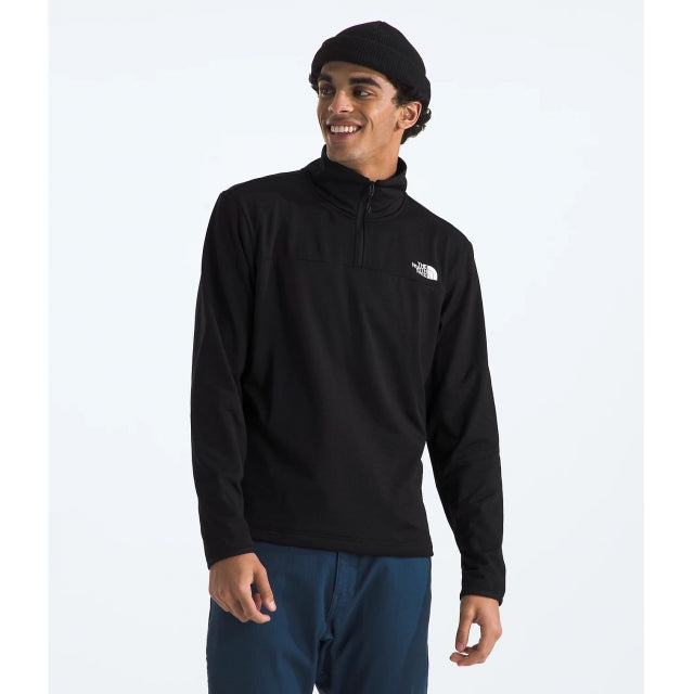 North Face Mens Cedar Trail Grid Fleece ¼ Zip TNF Black