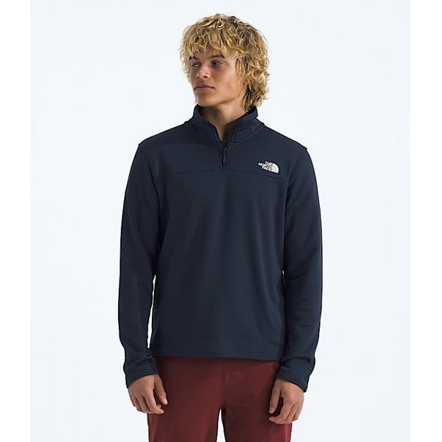 North Face Mens Cedar Trail Grid Fleece ¼ Zip Summit Navy