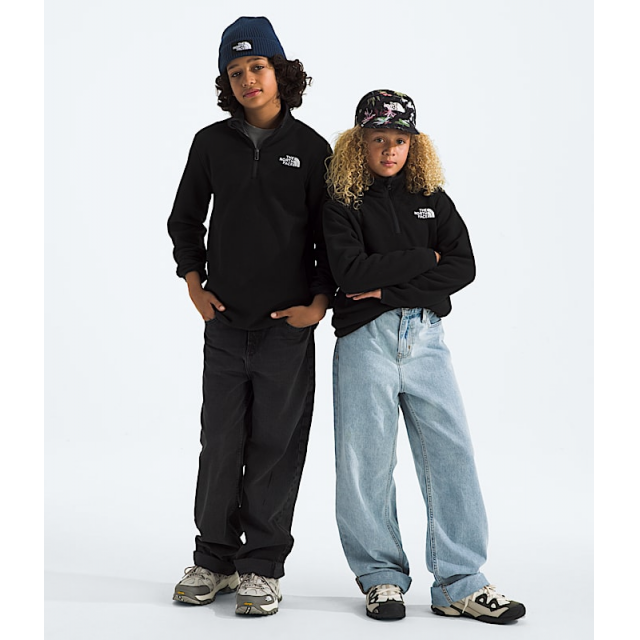 North Face Teen Glacier ¼ Zip Pullover TNF Black