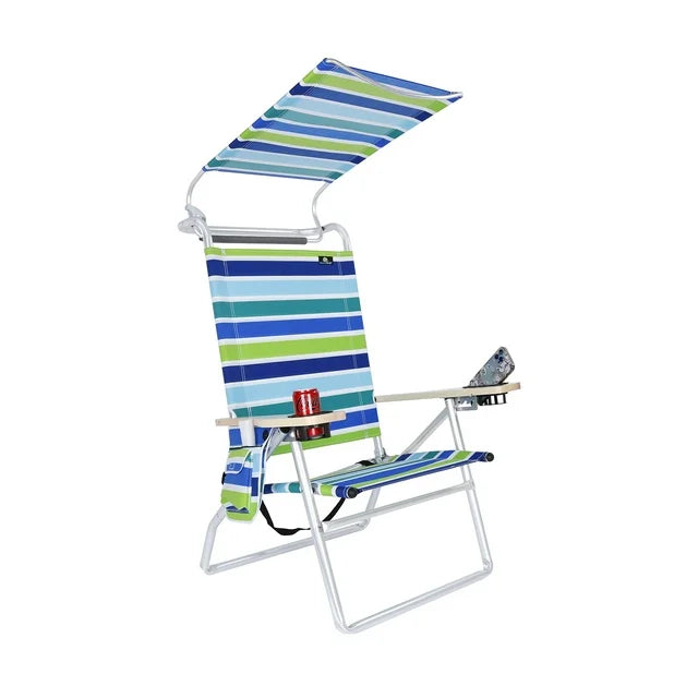 Sun&Fun Canopy Beach Chair Stripes