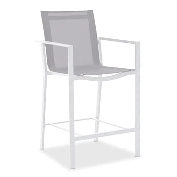 Kettler Primavera Dining and Bar Set Primavera Bar Chair (White/Mouse Grey)