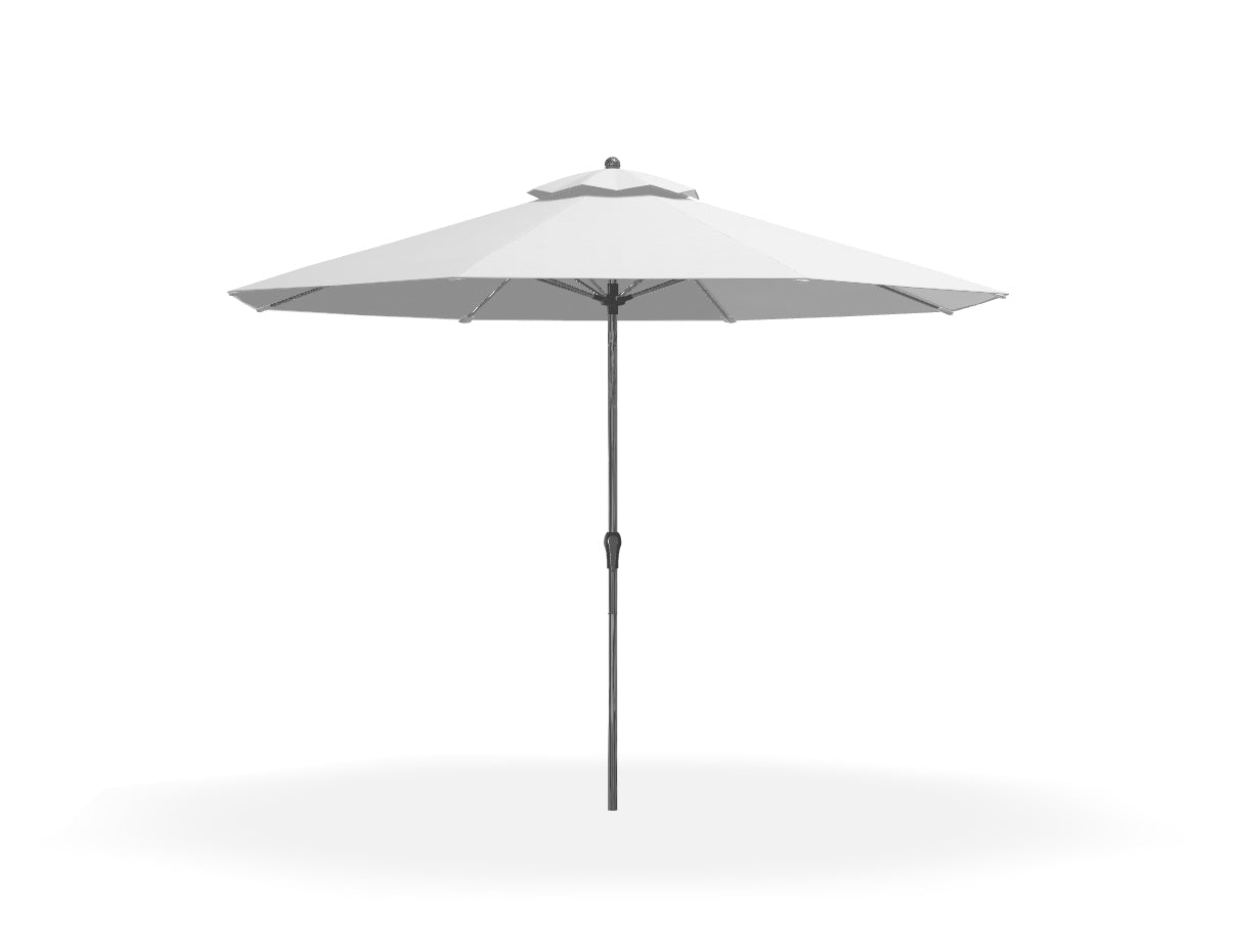Frankford Umbrellas Monterey 11 Auto Tilt Umbrella Platinum / White
