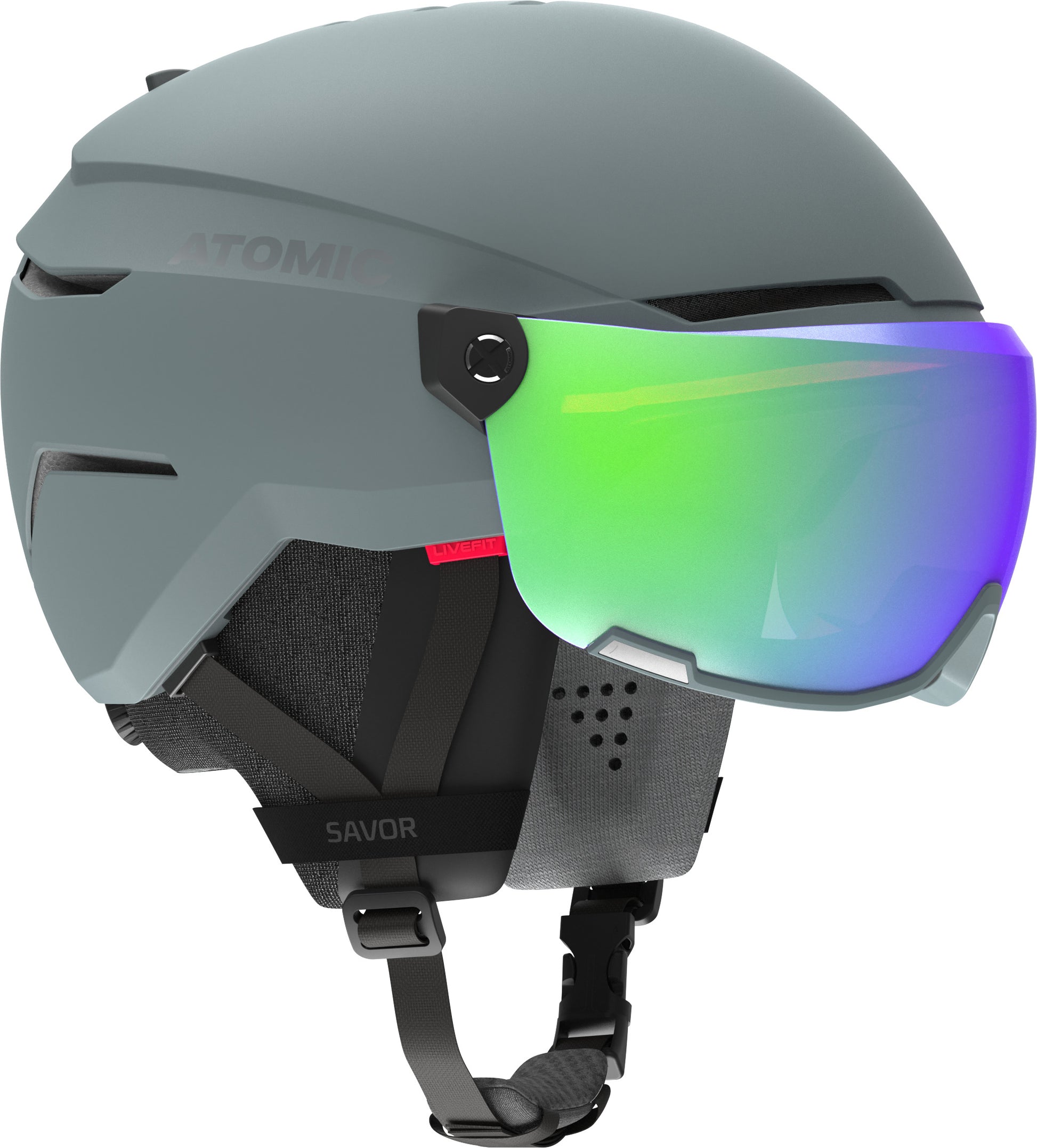 Atomic Savor Visor Stereo Adult Helmet / Green