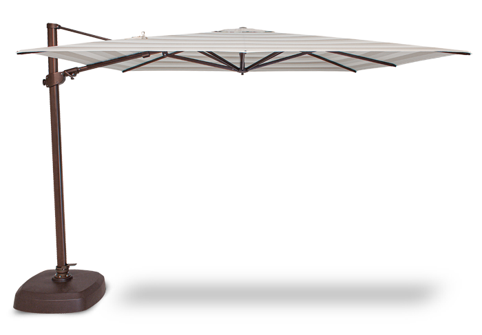 Treasure Garden 10 Square Cantilever Umbrella AG25TSQR / Bronze / Khaki - 4822 (C)