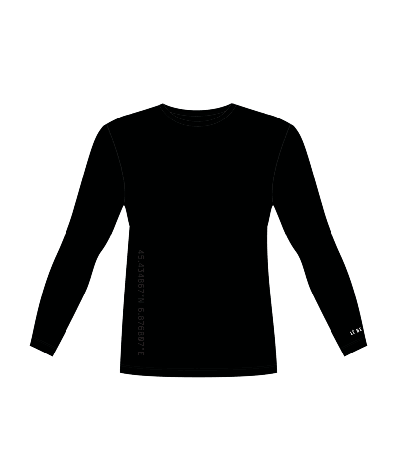 Le Bent Mens Core Midweight Crew Black