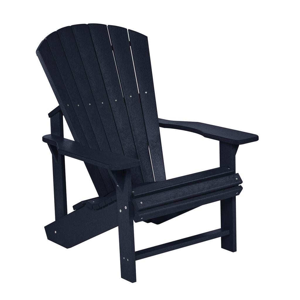 C.R. Plastics Classic Adirondack Chair Black
