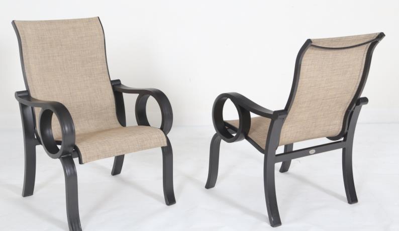 Life Outside Bloomington Sling Dining Chair Bronze