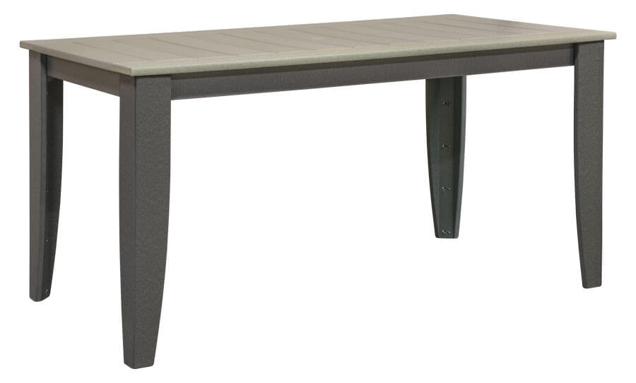 EC Woods Freeport Dining Set 39 x 72 Dining Table / White Frame / Dark Grey Accents