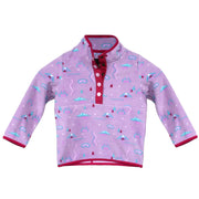 Jack & Sage Lifty Fuschia Kids Fleece Quarter Button