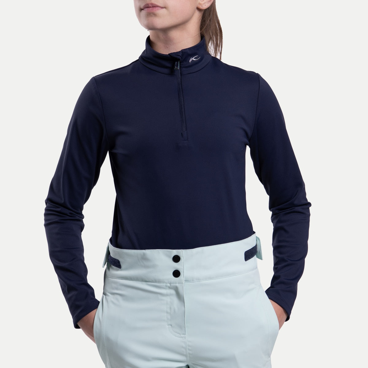 Kjus Girls Alexis Midlayer Half-Zip Atlanta Blue