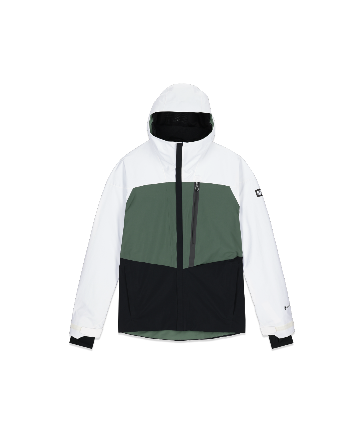 686 Mens GORE-TEX GT Shell Jacket White Cypress Colorblock