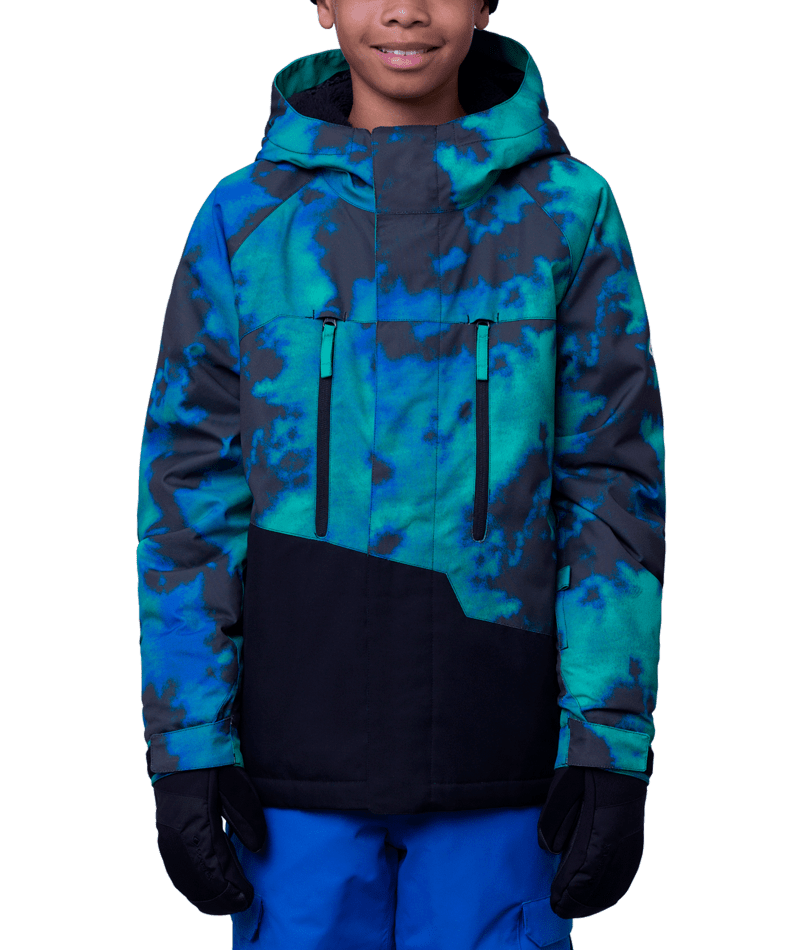 686 Boys Geo Insulated Jacket Greenery Nebula Colorblock