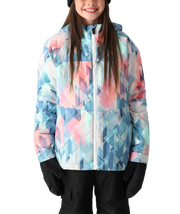 686 Girls Athena Insulated Jacket Seaglass Abstract Angles