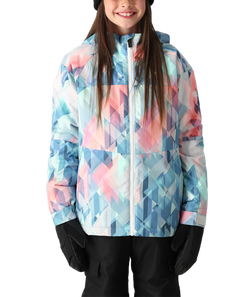 686 Girls Athena Insulated Jacket Seaglass Abstract Angles