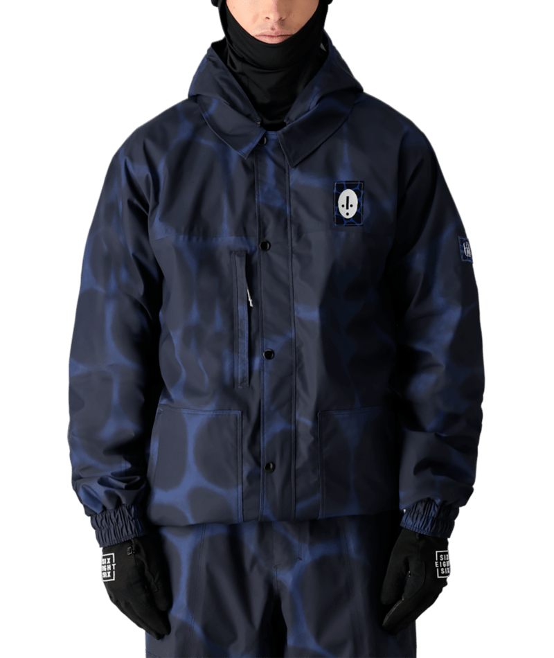 686 Mens Dojo Shell Jacket Blue Airbrush
