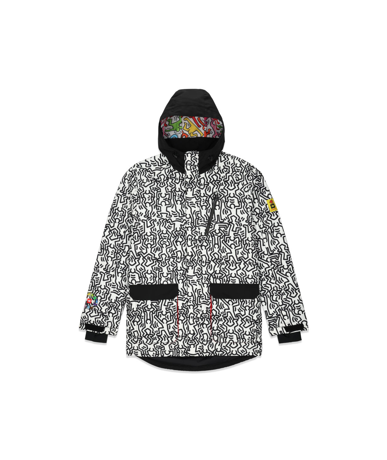 686 Mens Spectra Keith Haring Insulated Jacket Keith Haring White Colorblock