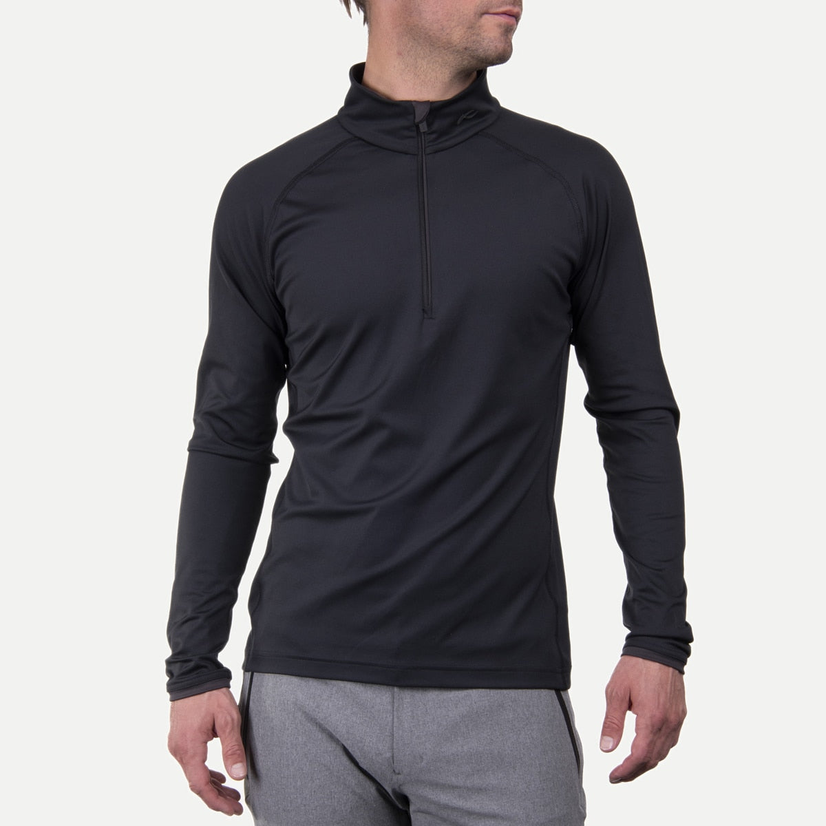Kjus Mens Feel Midlayer Half-Zip Black/Dark Dusk