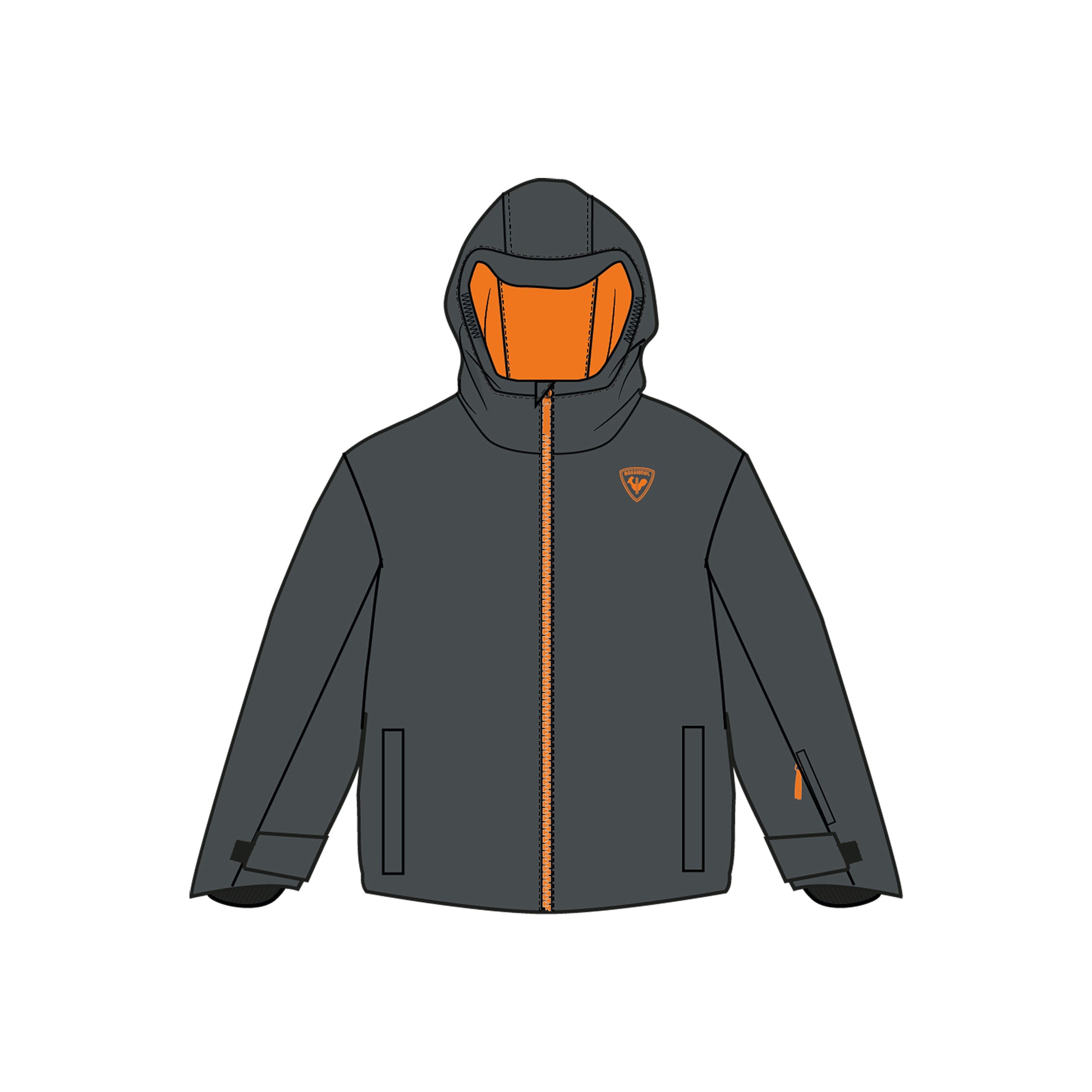 Rossignol Junior Strawpile Jacket Onyx Grey