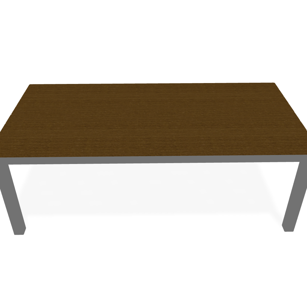 Telescope MGP Dining Table w/ Legs / White / Teak Rustic Polymer