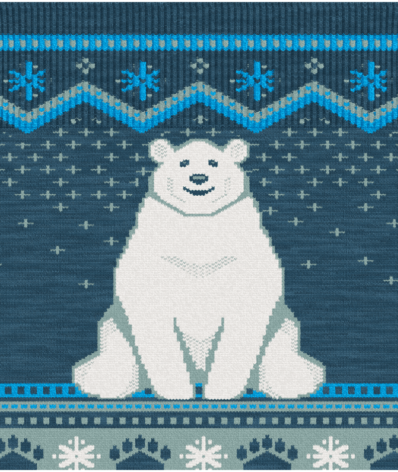 Smartwool Kids Wintersport Full Cushion Polar Bear Pattern OTC Socks Twilight Blue