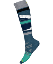 Smartwool Ski Full Cushion Midnight Ski Pattern OTC Socks Twilight Blue