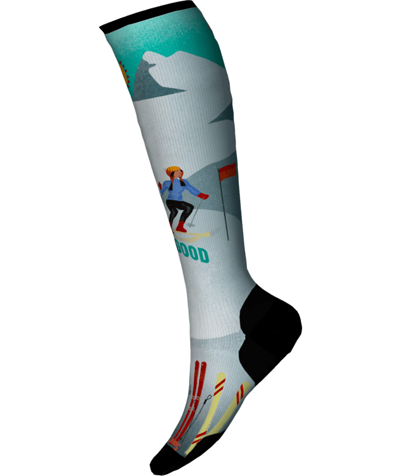 Smartwool Womens Ski Targeted Cushion Snow Bunny Print OTC Socks
