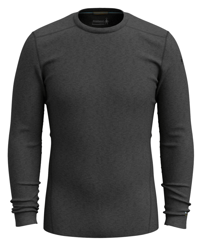 Smartwool Mens Classic Thermal Merino Base Layer Crew Charcoal Heather
