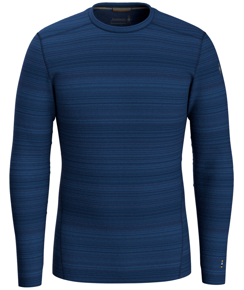 Smartwool Mens Classic Thermal Merino Base Layer Crew Deep Navy Color Shift